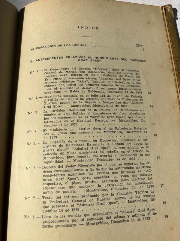 Libro sobre el hundimiento del acorazado 'Admiral Graf Spee' y la internación del barco mercante 'Tacoma' en Montevideo, 1940 - imagen 8