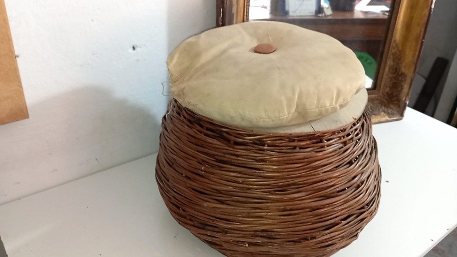Dos piezas de decoración para hogar con espejo y canasto - imagen 3