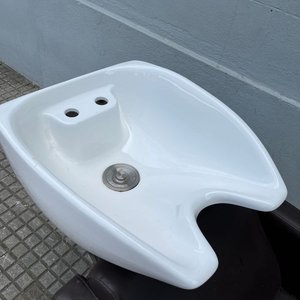 Sillón Lavatorio para Peluquería con Pileta de Loza Blanca - imagen 6