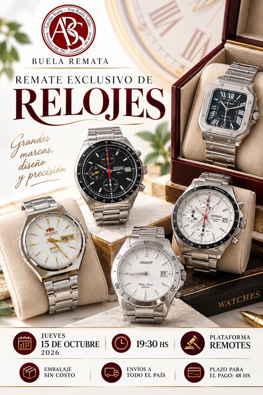 Folleto Exclusivo de Relojes de Marca Orient y Cartier