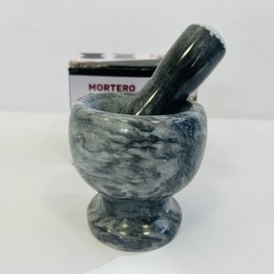 Lote siguiente: Mortero de Mármol Gris y Blanco