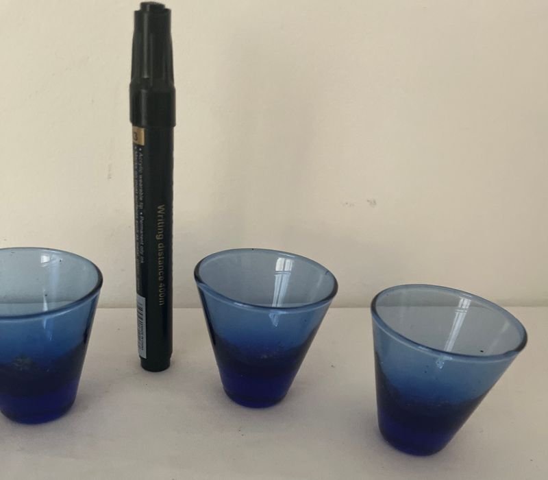 Vasos de cristal azul - imagen 5