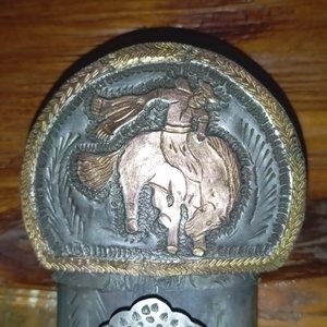 Cuchillo "Ginete" con Cabo y Vaina de Plata y Oro - 47 cm - imagen 12
