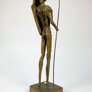 Escultura en Bronce "Guerrero" de Roberto Cidade - 52 cm - imagen 4