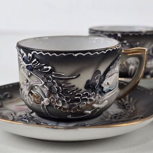 Juego de Café Japonés Dragonware con Dragones y Detalles Dorados - imagen 8