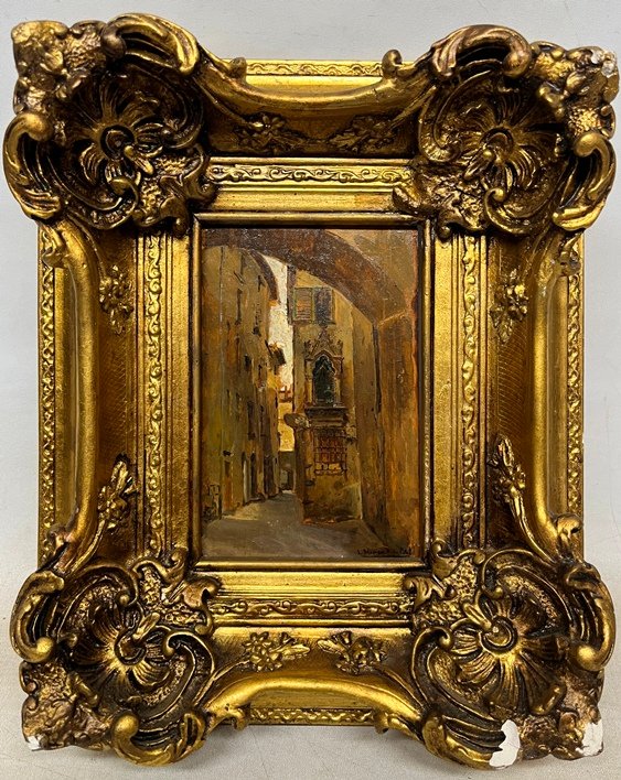 Lote siguiente: Luis Menendez Pidal - Pintura 'Calle de Toledo'