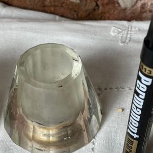 Par de Veladores de Vidrio Facetado - imagen 8