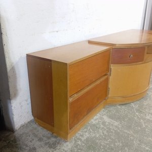 Rack Modular Bajo de Madera con Cuerpo Curvo, 6 Cajones y 2 Puertas - imagen 4