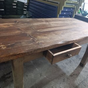 Mesa Rústica de Madera de Pino Maciza - 1.90m - imagen 4