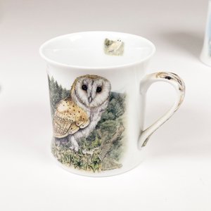 Par de Tazas de Porcelana China con Lechuzas y Tapas - imagen 6