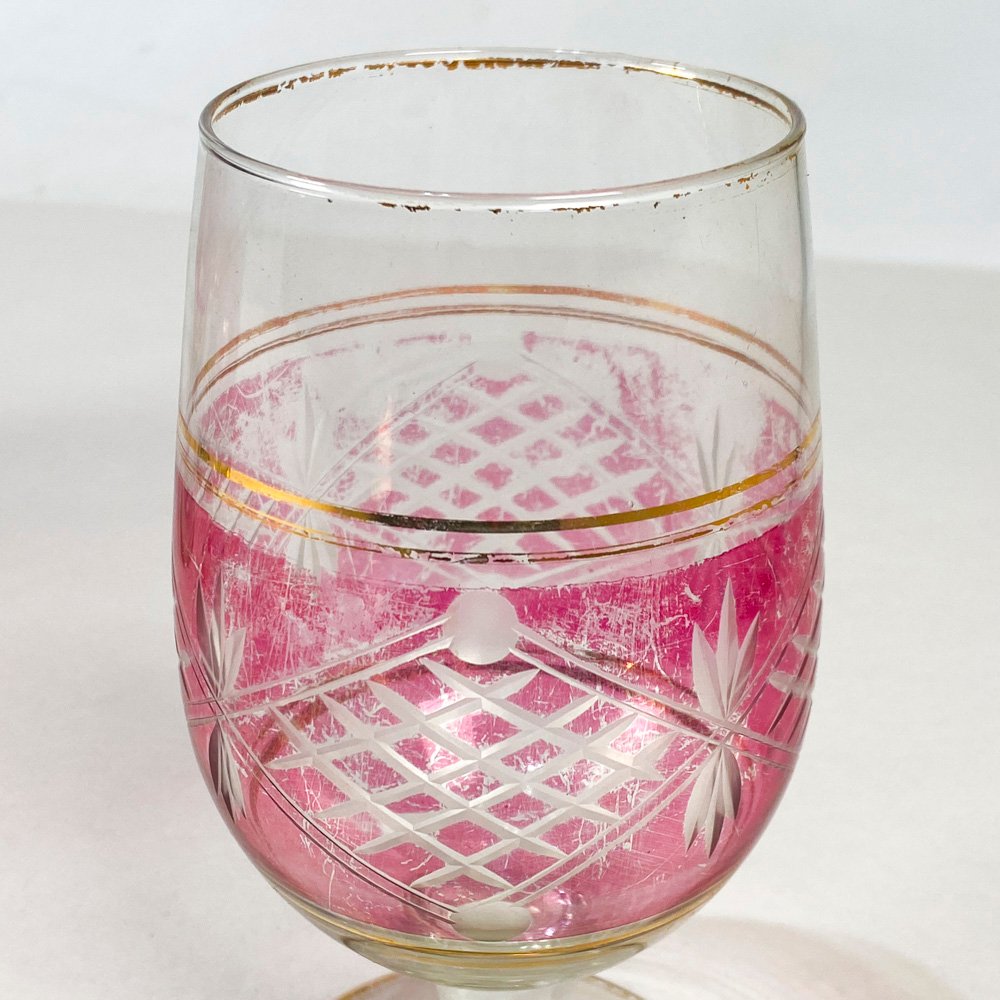 Copas de vino con guardas doradas - imagen 3