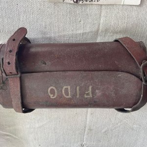Caja de Herramientas de Cuero para Bicicleta Antigua "Fido" y Cámaras de Carrera - imagen 5