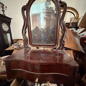 Tocador Victoriano Antiguo en Madera Caoba - imagen 1
