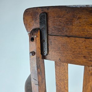 Sillón de Escritorio Antiguo de Roble con Mecanismo Giratorio - imagen 10