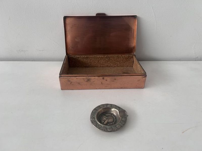 Porta Velhas Dobles de Cobre Alto y Cajita de Cobre - imagen 2