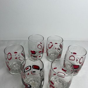 Juego de 6 Vasos de Vidrio Pintados a Mano con Diseño Abstracto - imagen 4
