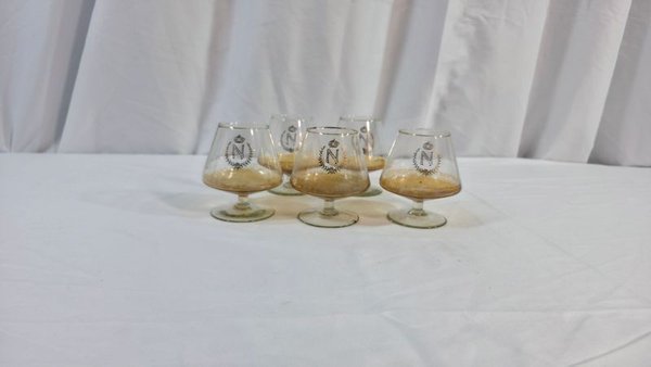 Set de 5 Copas de Cognac con Detalle Napoleónico - imagen 1