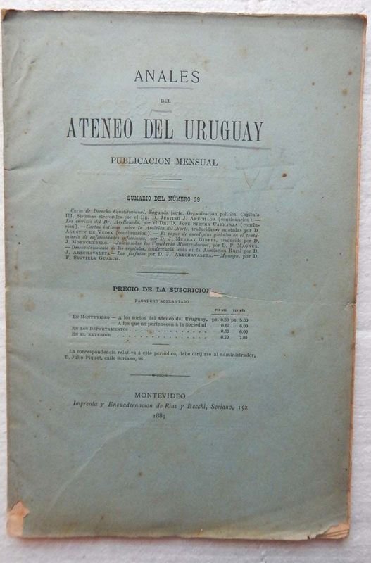 Revista Anales Del Ateneo Del Uruguay: Una Publicación Histórica