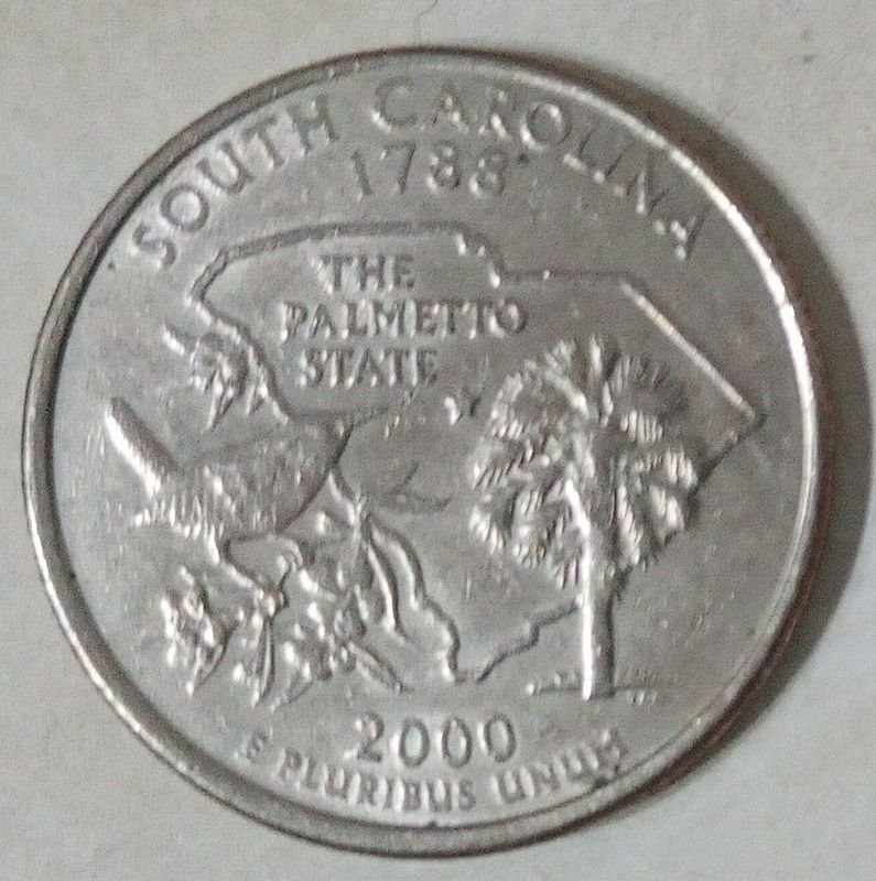 Moneda Conmemorativa 1/4 Dólar EEUU 2000 Carolina del Sur - 50 State Quarters