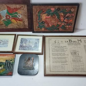 Lote de 7 Cuadros Decorativos con Diseños Variados - imagen 1
