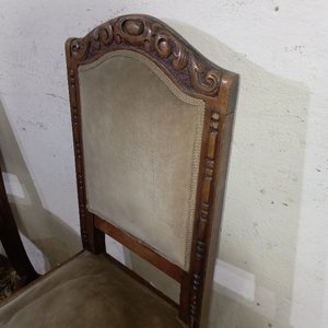 Par de Sillas Estilo Tudor Lustre Oscuro - imagen 5