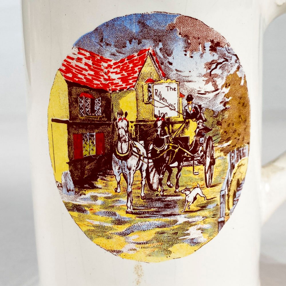 Jarra cerveza coleccionable con tema caballo y carreta - imagen 3