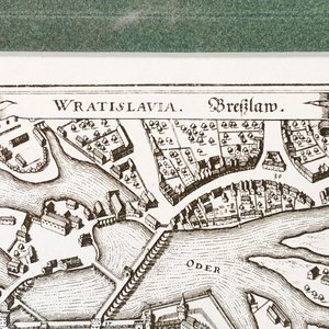 Mapa Antiguo de Breslavia (Wratislavia) en Polonia, Marco Dorado - imagen 3