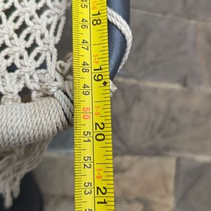 Reposera Reclinable Plegable con Tejido Artesanal en Macramé - imagen 7
