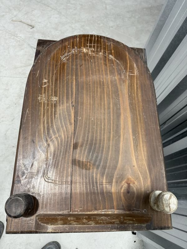 Repisa Antigua de Madera para Colgar con Soporte para Llaves - imagen 1