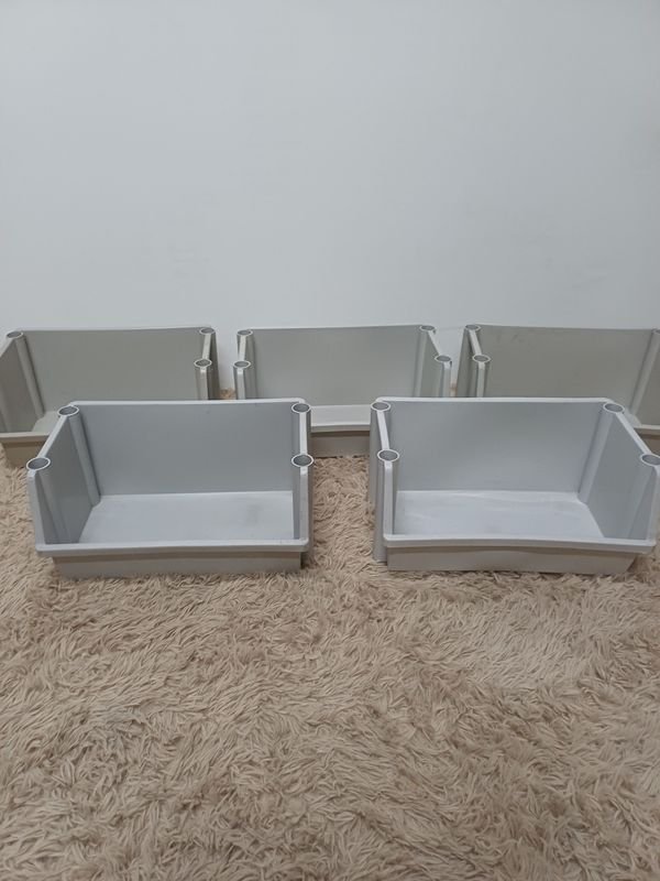 Set de 5 Organizadores Apilables Grandes Grises