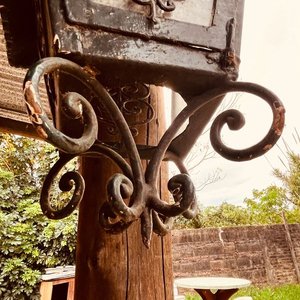 Farol Antiguo de Chapa con Detalles Ornamentales - imagen 6