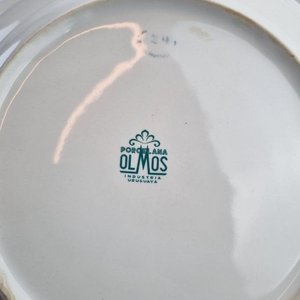 Lote de 19 Platos de Porcelana y Loza con Diseños Variados, Incluye Porcelana Olmos - imagen 5