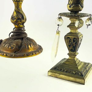 Par de Lámparas de Mesa Bronce Estilo Clásico - imagen 3