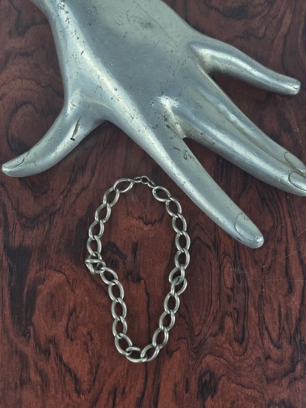 Pulsera de Plata 925 con Diseño de Eslabones Entrelazados
