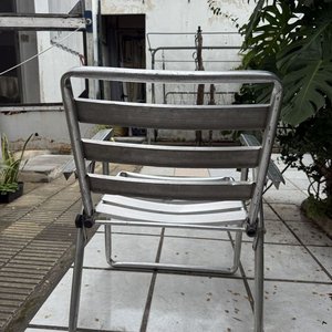 Silla Plegable de Aluminio Plateada - imagen 3