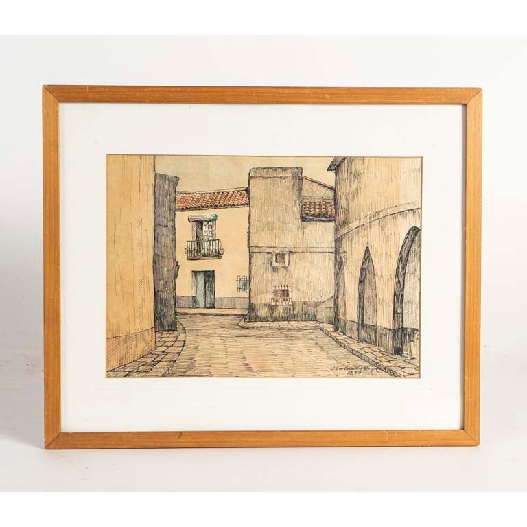 Lote anterior: Pintura al óleo de una ciudad - Medidas: 20x18cm