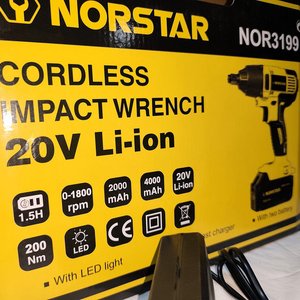 Llave de Impacto Inalámbrica Norstar 20V Li-Ion con 2 Baterías y Dados - imagen 4