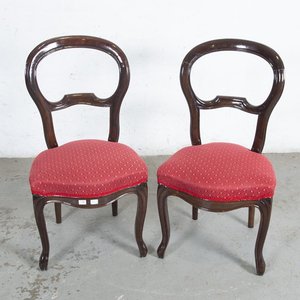 Lote anterior: Par de Sillas Victorianas con Tapizado Rojo
