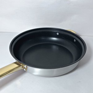 Juego de Cocina Acero Inoxidable con Asas Doradas y Tapas de Vidrio - imagen 3
