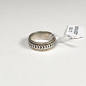Anillo de Plata 925 y Oro con Diseño Cíclico - imagen 2