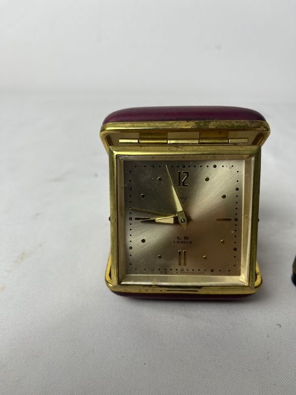 Reloj de viaje de oro con reloj de bolsillo y bolígrafo - imagen 4