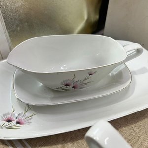 Conjunto de Porcelana Olmos Uruguaya con Flores Rosadas - 5 Piezas - imagen 15