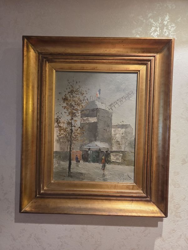 Lote siguiente: Pintura al óleo europea firmada Rigoud o similar