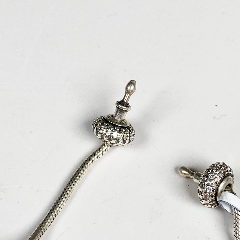 Pulsera de plata PANDORA con cierre roto - imagen 3