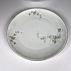 Juego de Porcelana Alemana Hutschenreuther Hohenberg: Centro y Bandeja Decorados con Flores - imagen 3