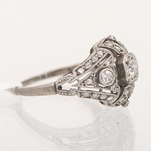 Anillo de Oro Blanco con Brillantes y Diamantes - imagen 2