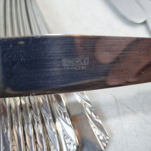 Importante Juego de Cubiertos Eberle Inox Diseño Tradicional Grabado - imagen 3