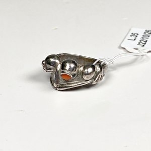 Anillo de Plata con Rana y Ojos de Coral - Medida 16 mm - imagen 3