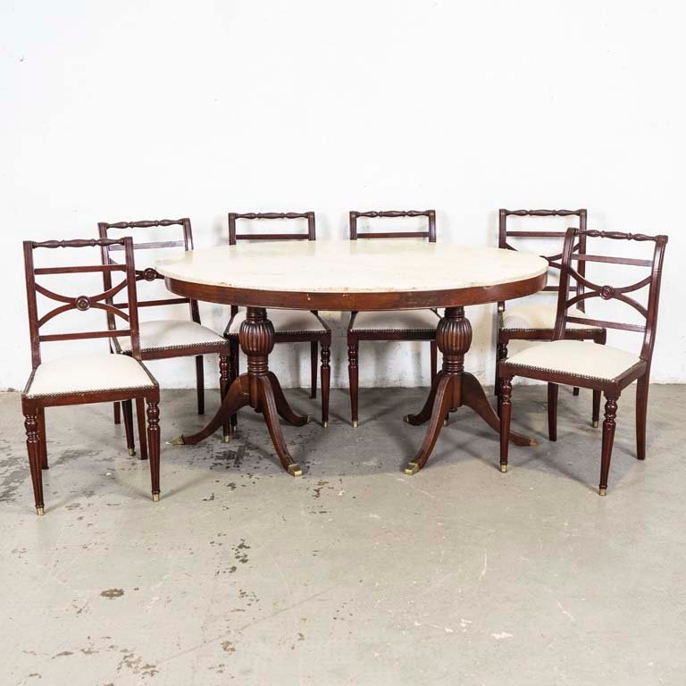 Mesa de comedor y sillas estilo Sheraton - imagen 1