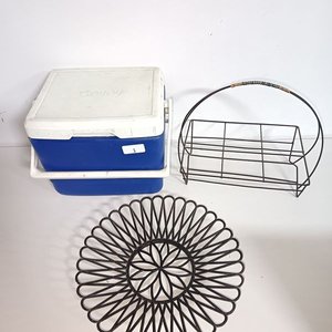 Conservadora Azul y Blanca, Posavasos Metálico y Centro de Mesa Negro - imagen 5
